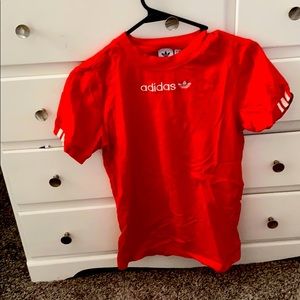 red adidas top